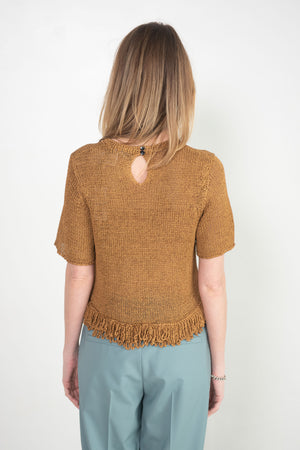 proenza schouler - Ribbon Crochet Top, Gold