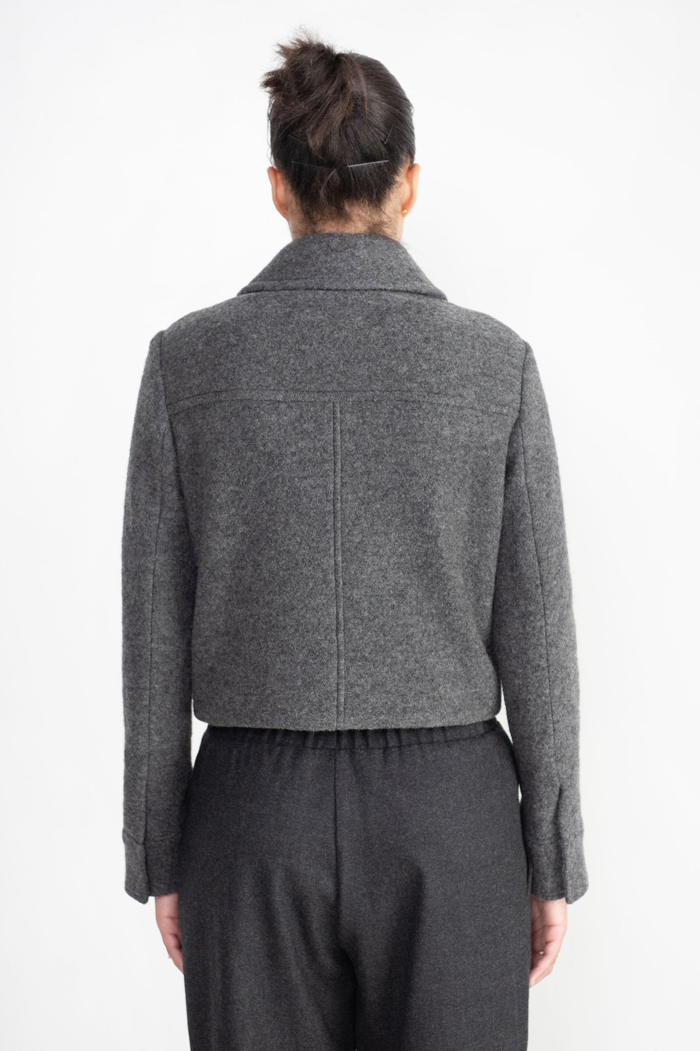 proenza schouler - Wool Jersey Jacket, Grey Melange