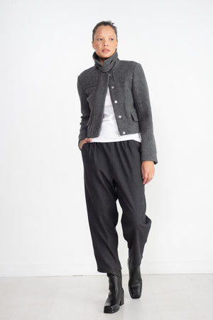 proenza schouler - Wool Jersey Jacket, Grey Melange