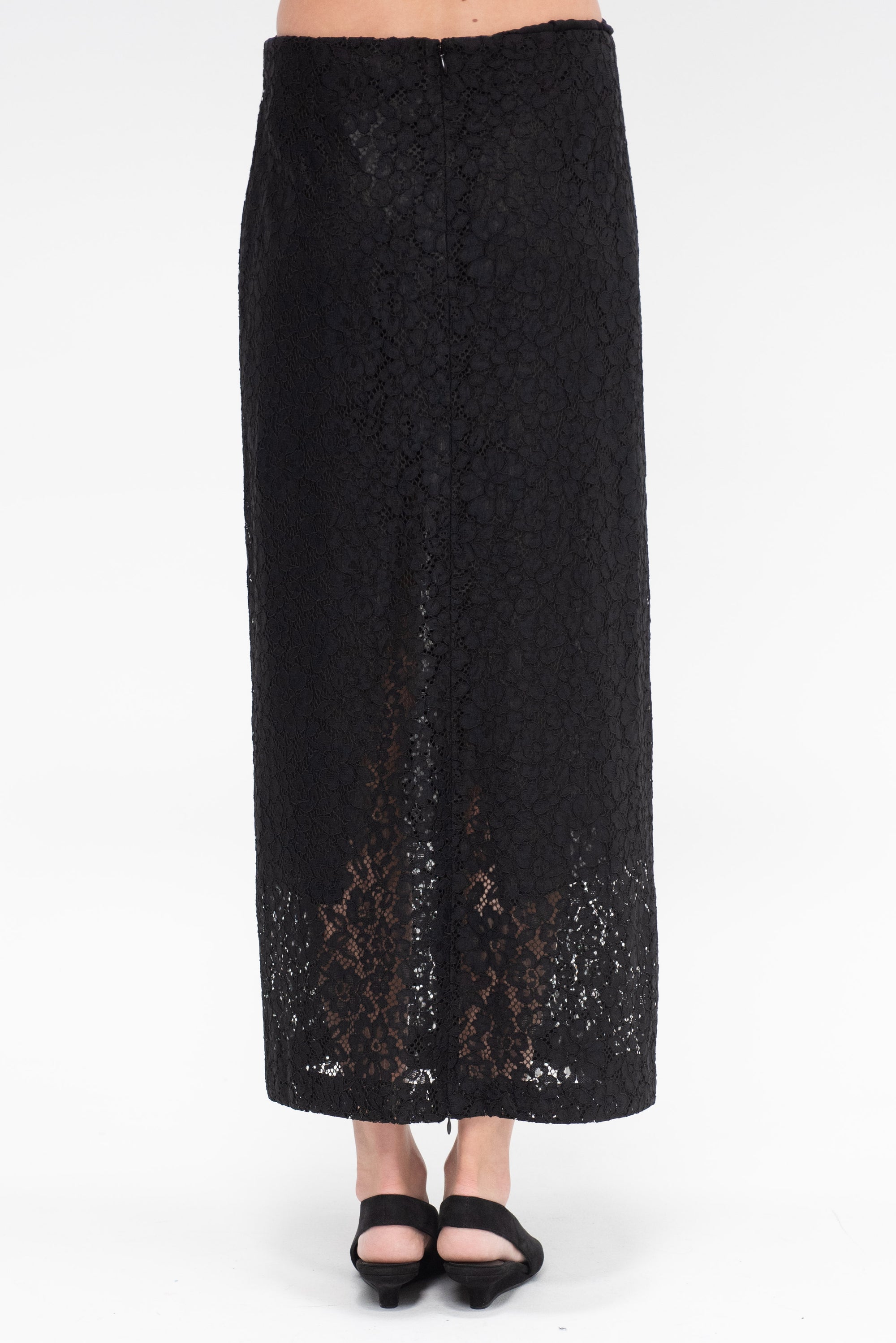 Jasmine Skirt Stretch Lace, Black