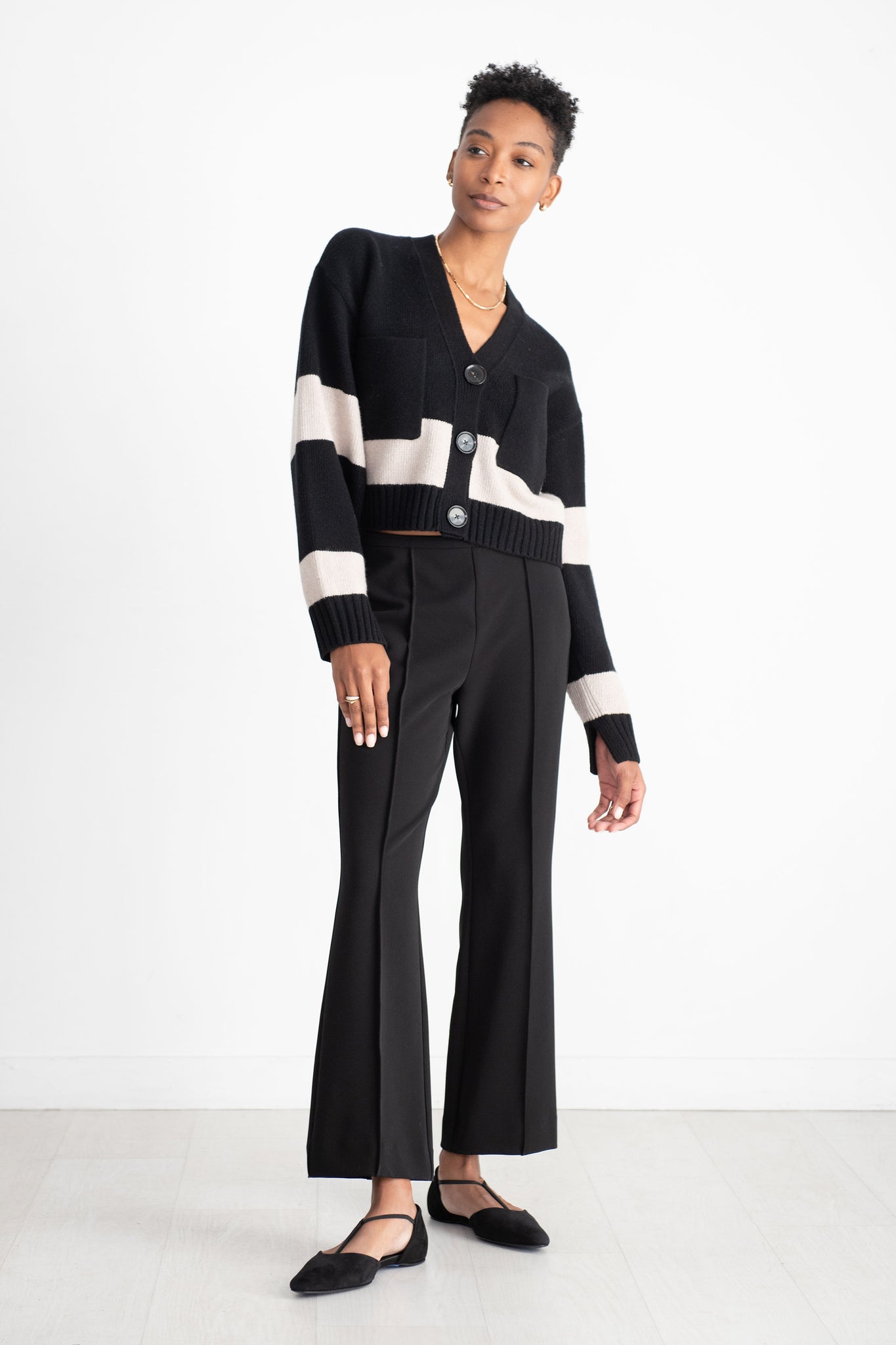 proenza schouler - Sofia Cardigan, Black Multi