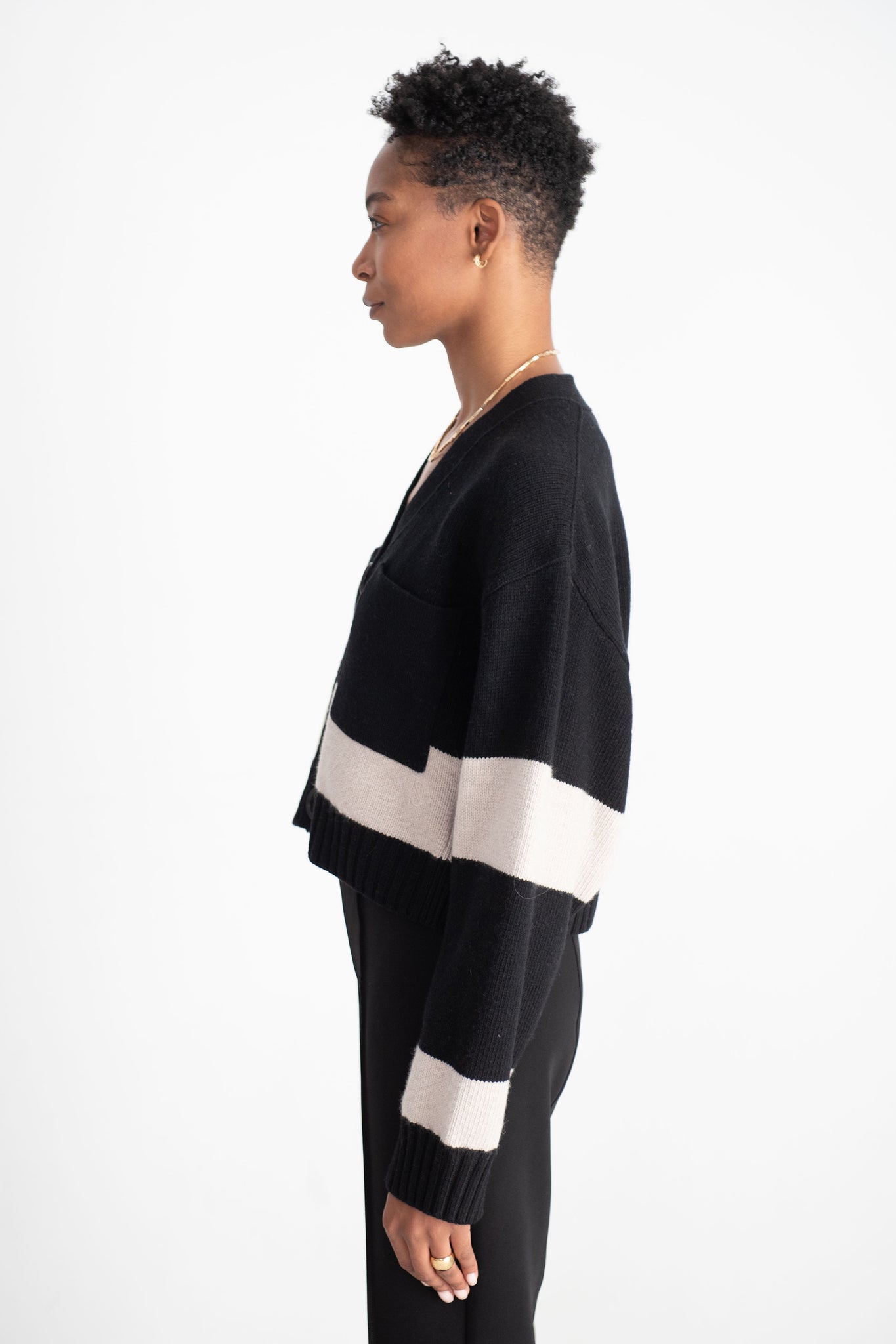 proenza schouler - Sofia Cardigan, Black Multi