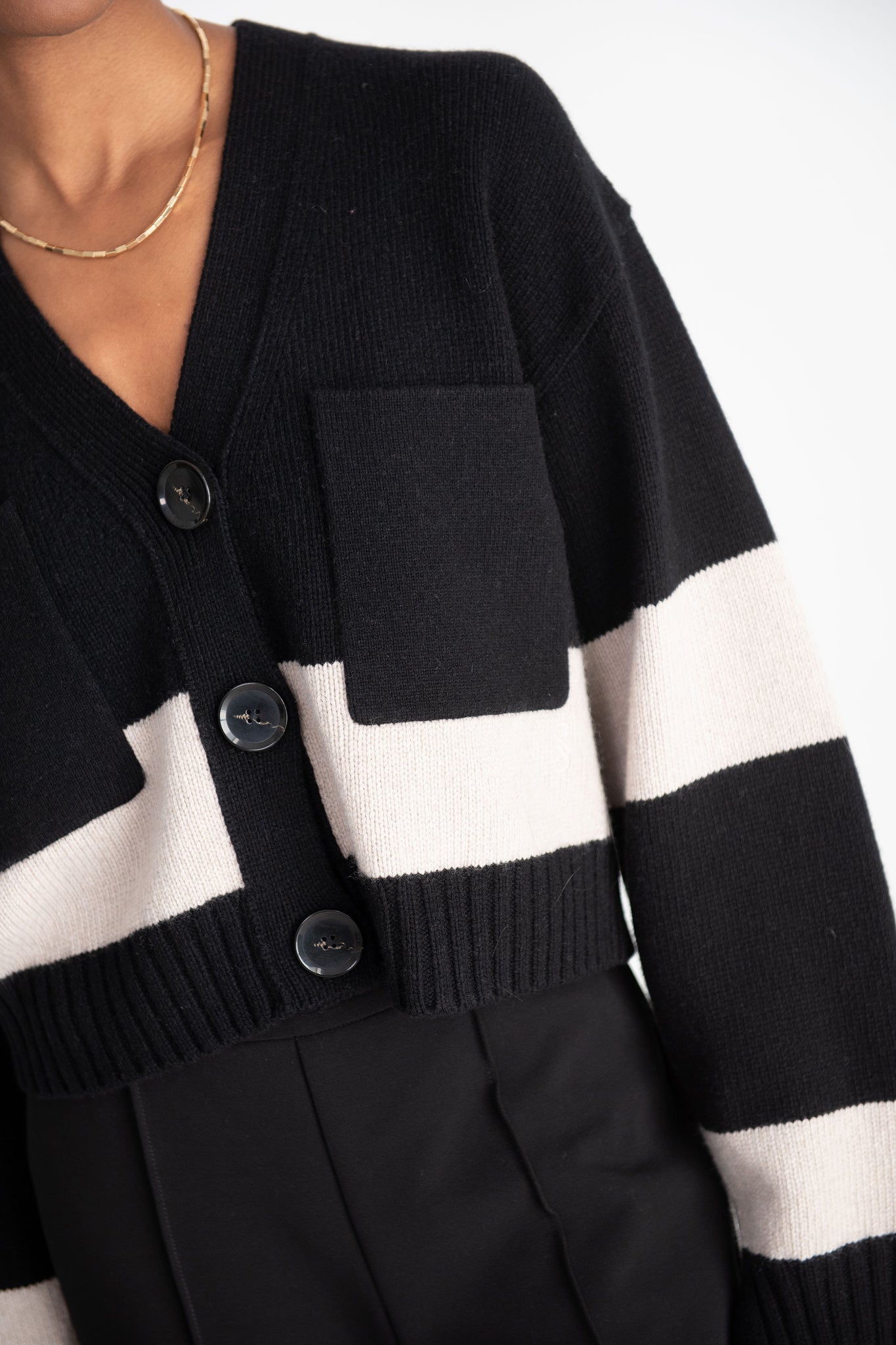 proenza schouler - Sofia Cardigan, Black Multi