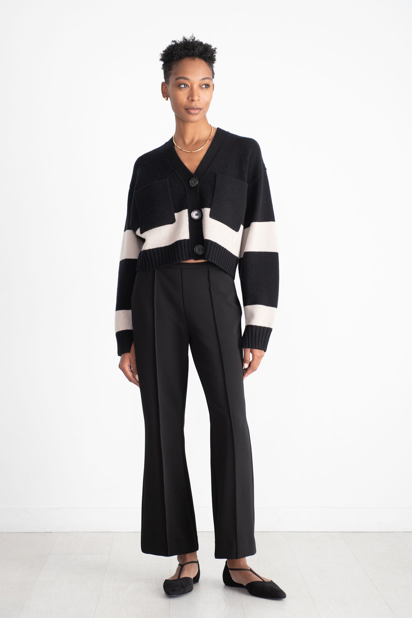 proenza schouler - Sofia Cardigan, Black Multi