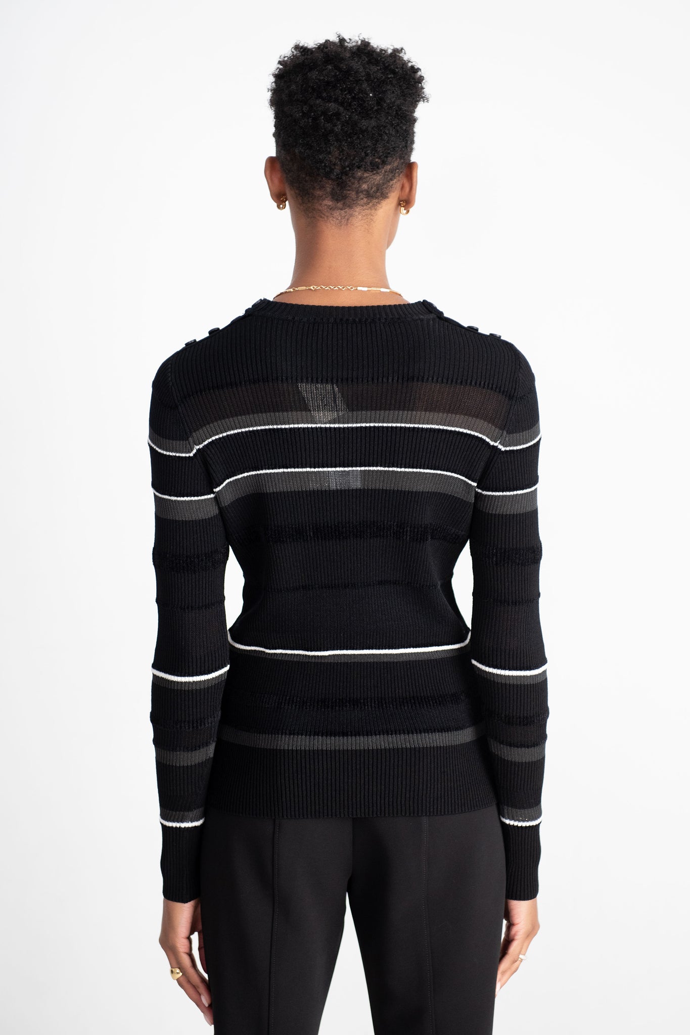 proenza schouler - Judy Sweater, Black Multi