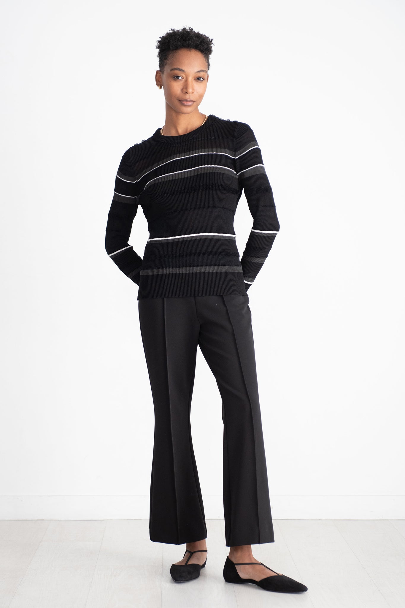 proenza schouler - Judy Sweater, Black Multi