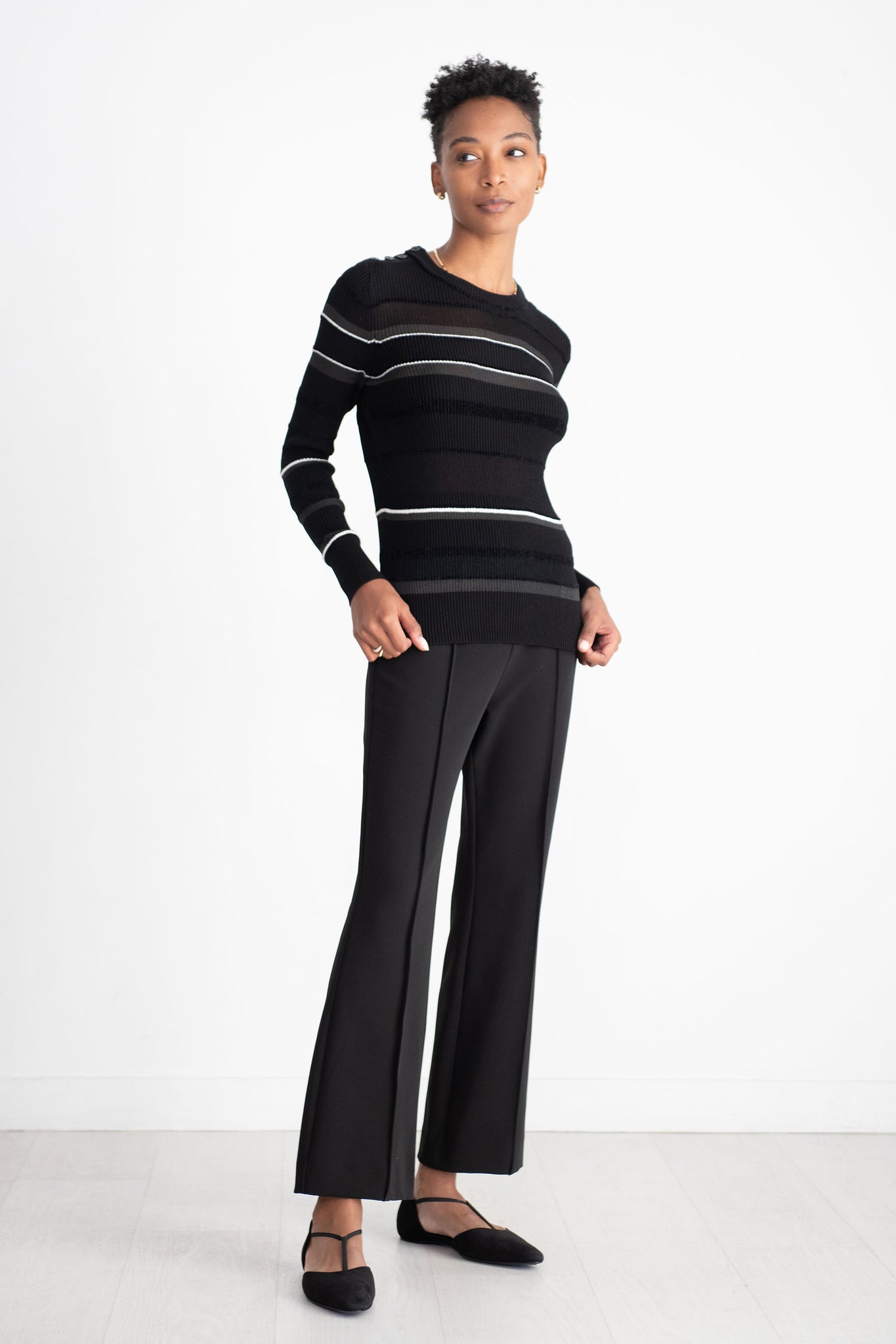 proenza schouler - Judy Sweater, Black Multi