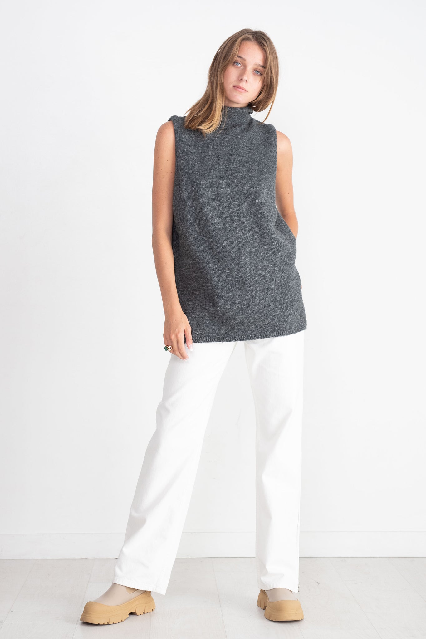 Proenza Schouler White Label - Lily Turtleneck, Grey Melange