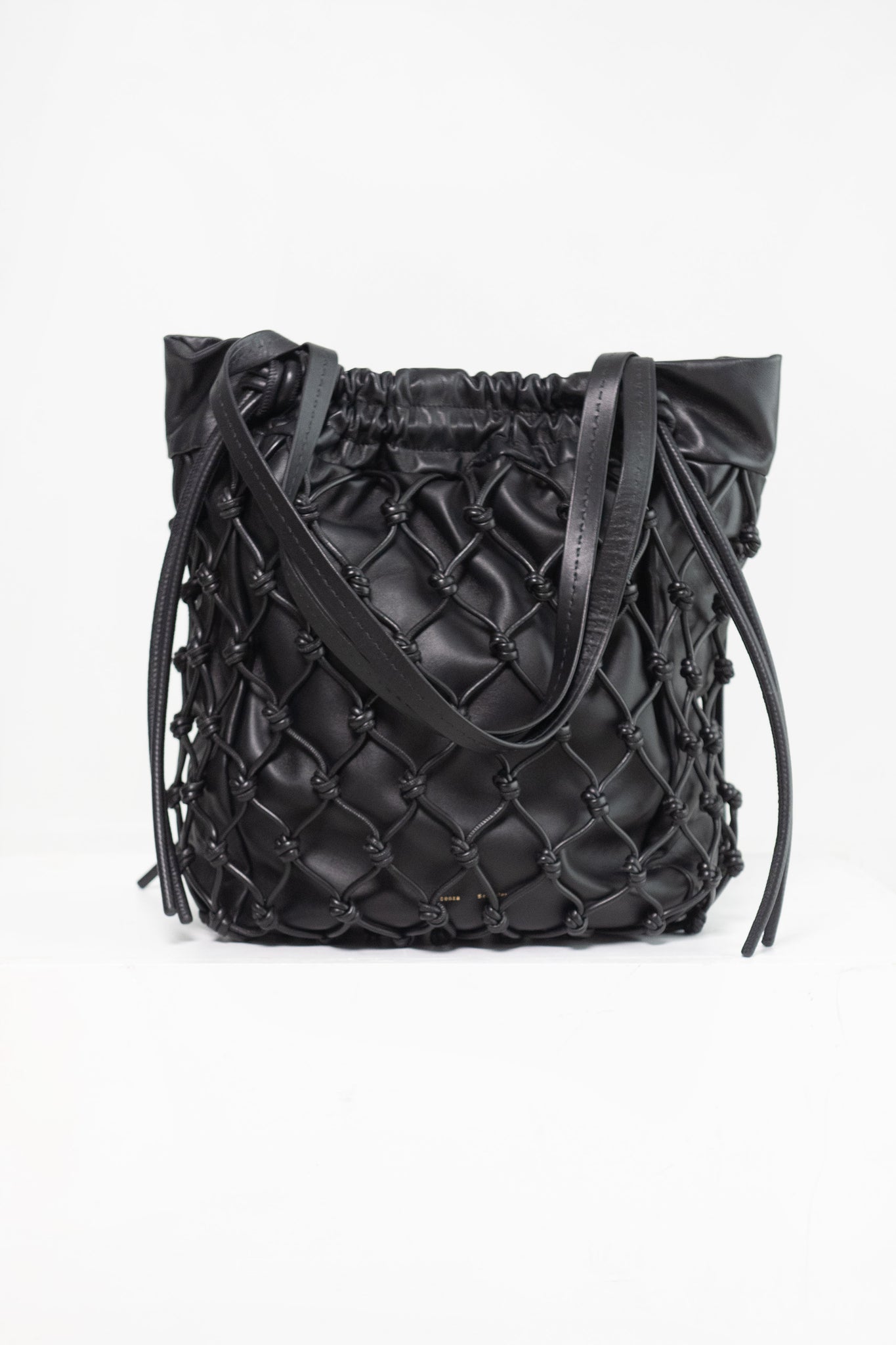 proenza schouler - Macrame Drawstring Tote, Black