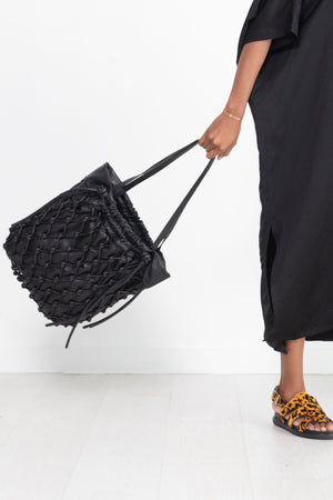 proenza schouler - Macrame Drawstring Tote, Black