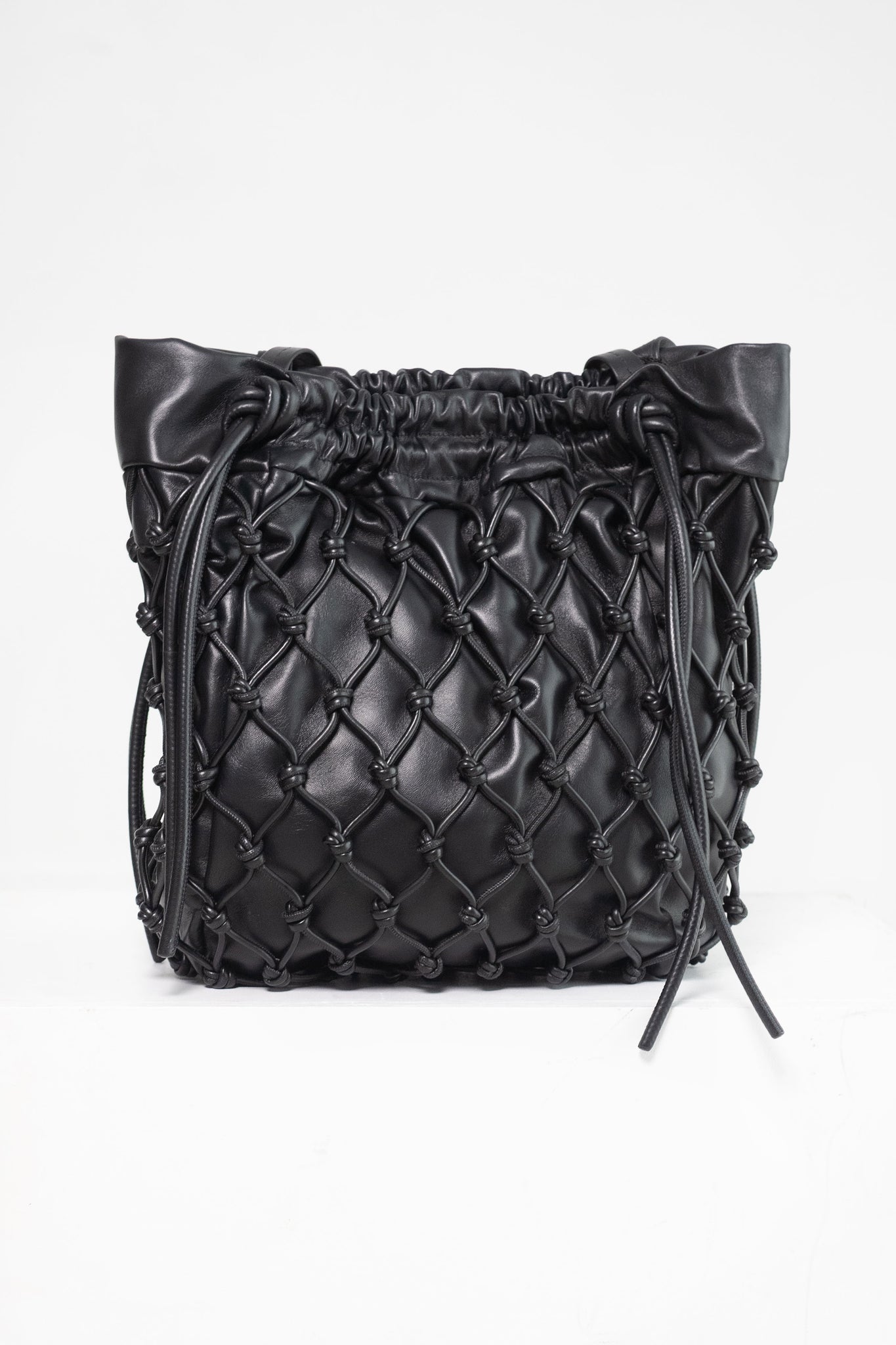proenza schouler - Macrame Drawstring Tote, Black