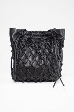 proenza schouler - Macrame Drawstring Tote, Black