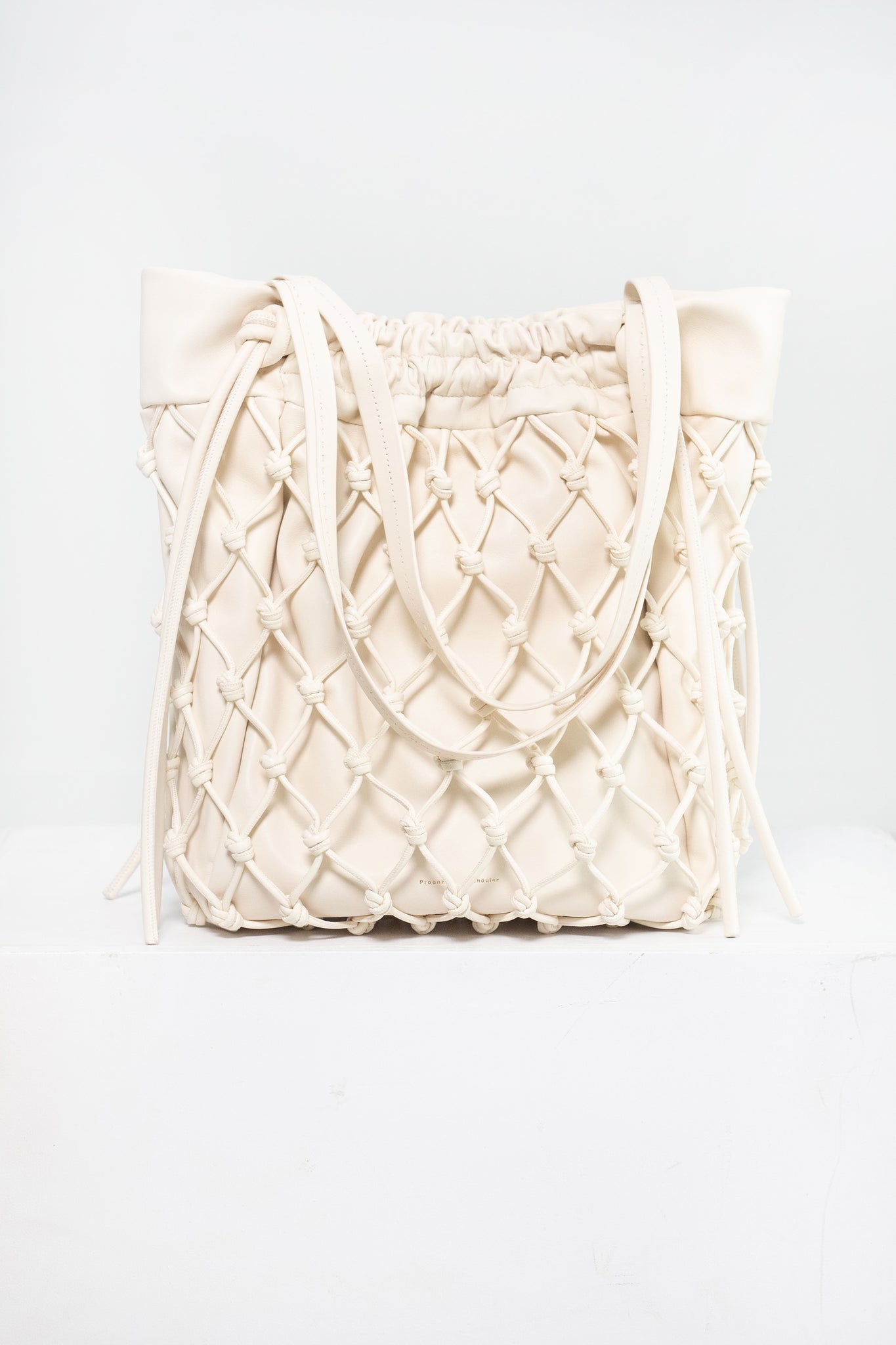 proenza schouler - Macrame Drawstring Tote, Ecru