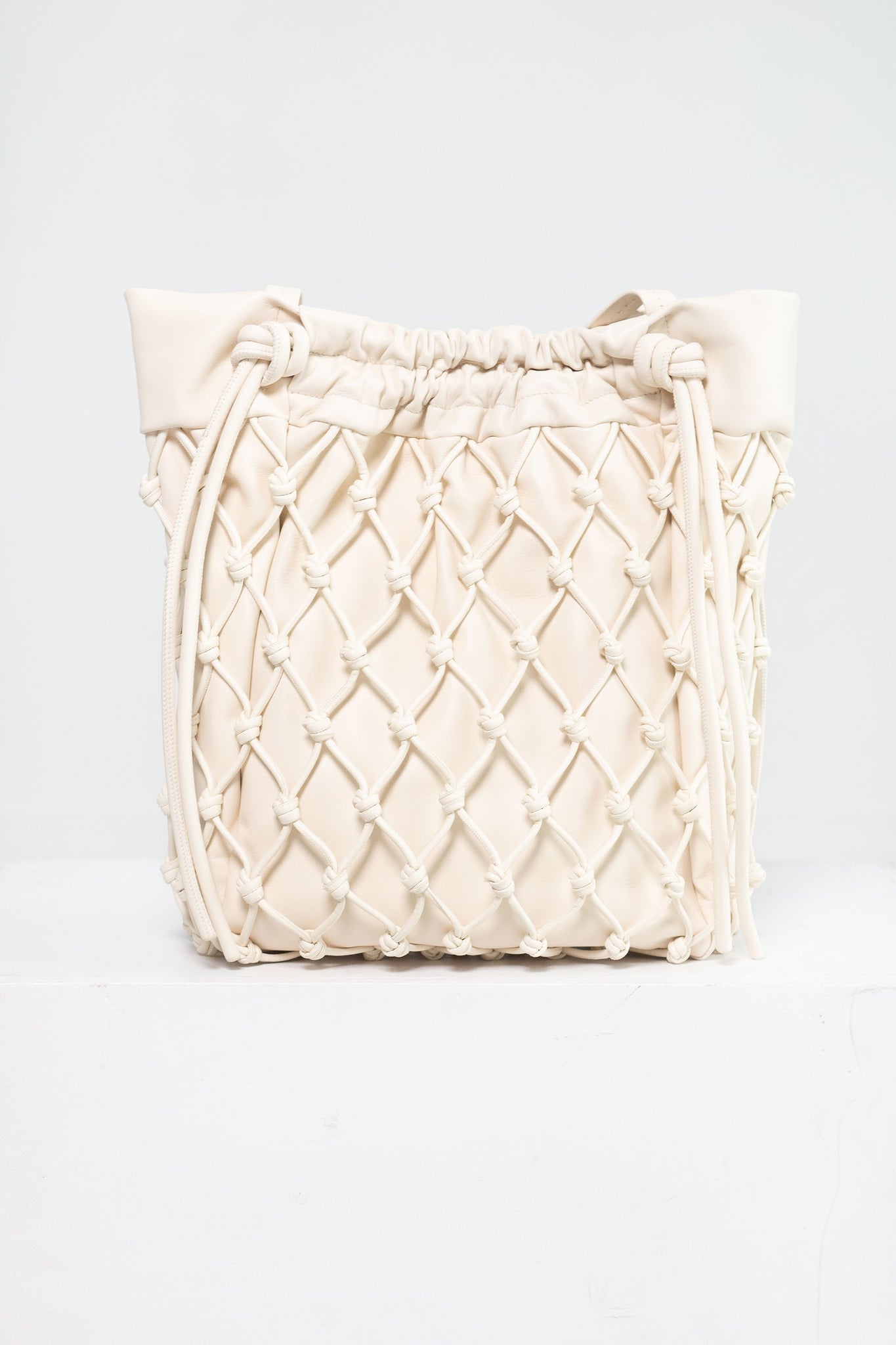 proenza schouler - Macrame Drawstring Tote, Ecru