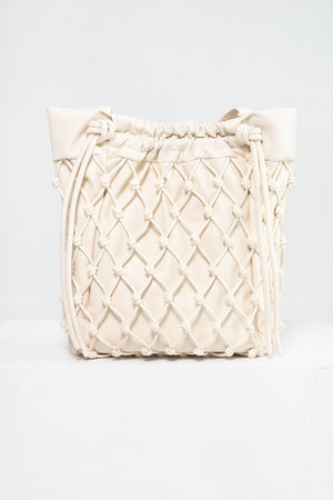proenza schouler - Macrame Drawstring Tote, Ecru