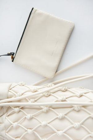 proenza schouler - Macrame Drawstring Tote, Ecru