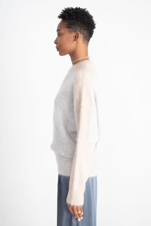 proenza schouler - Patti Sweater, Light Grey Multi