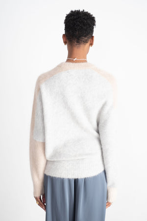 proenza schouler - Patti Sweater, Light Grey Multi