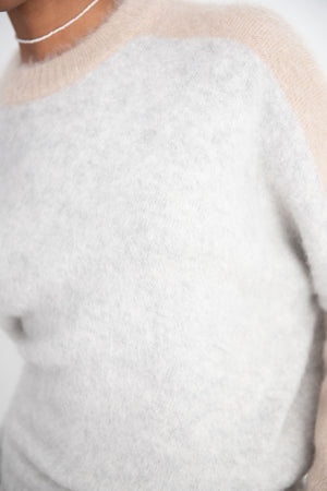 proenza schouler - Patti Sweater, Light Grey Multi