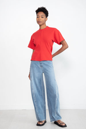 proenza schouler - Eco Cotton Waisted T-Shirt, Poppy