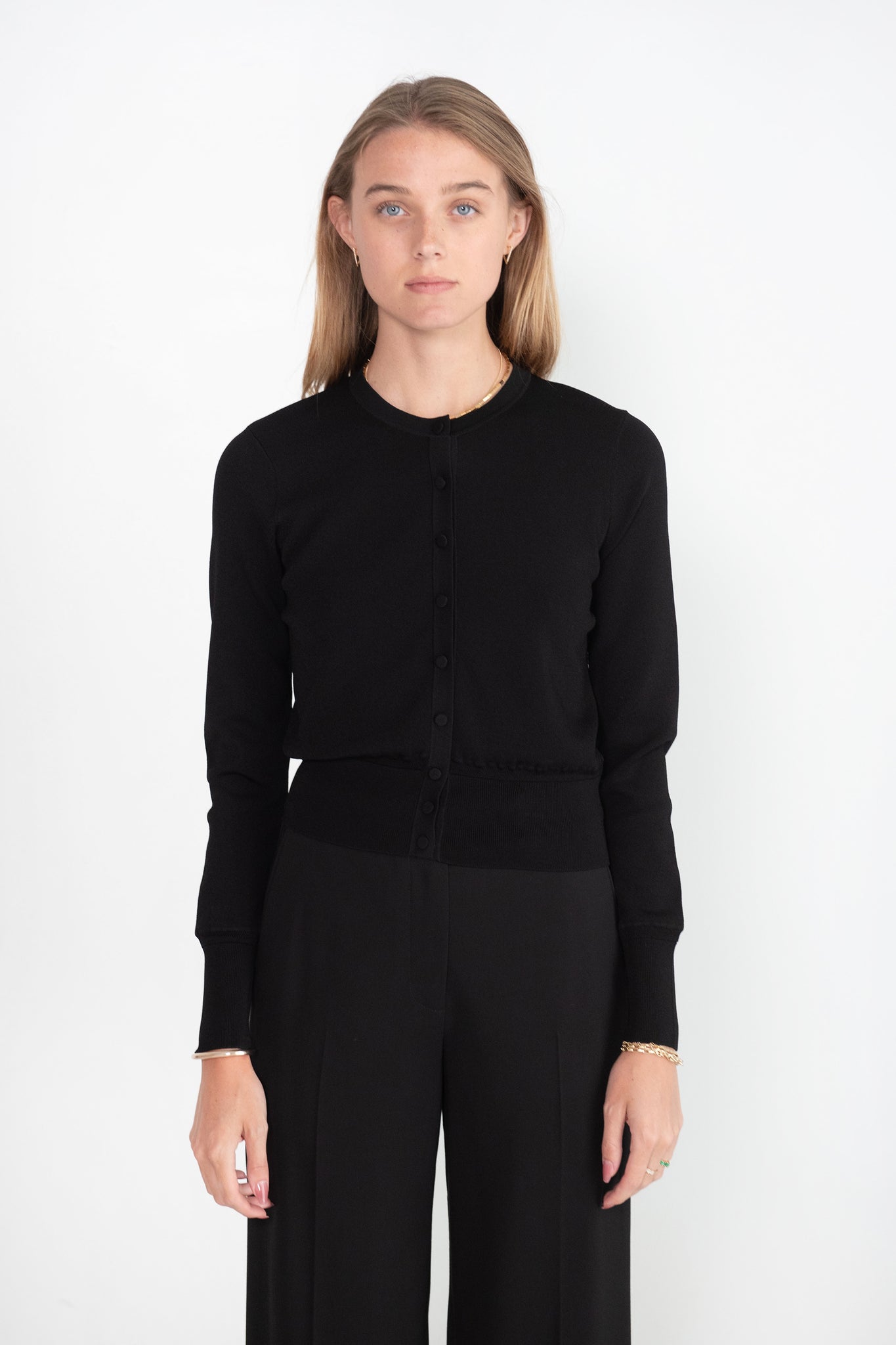 proenza schouler - Silk Viscose Cardigan, Black