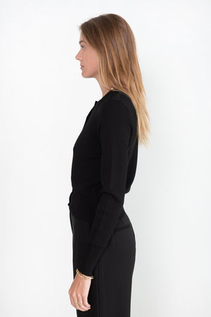 proenza schouler - Silk Viscose Cardigan, Black