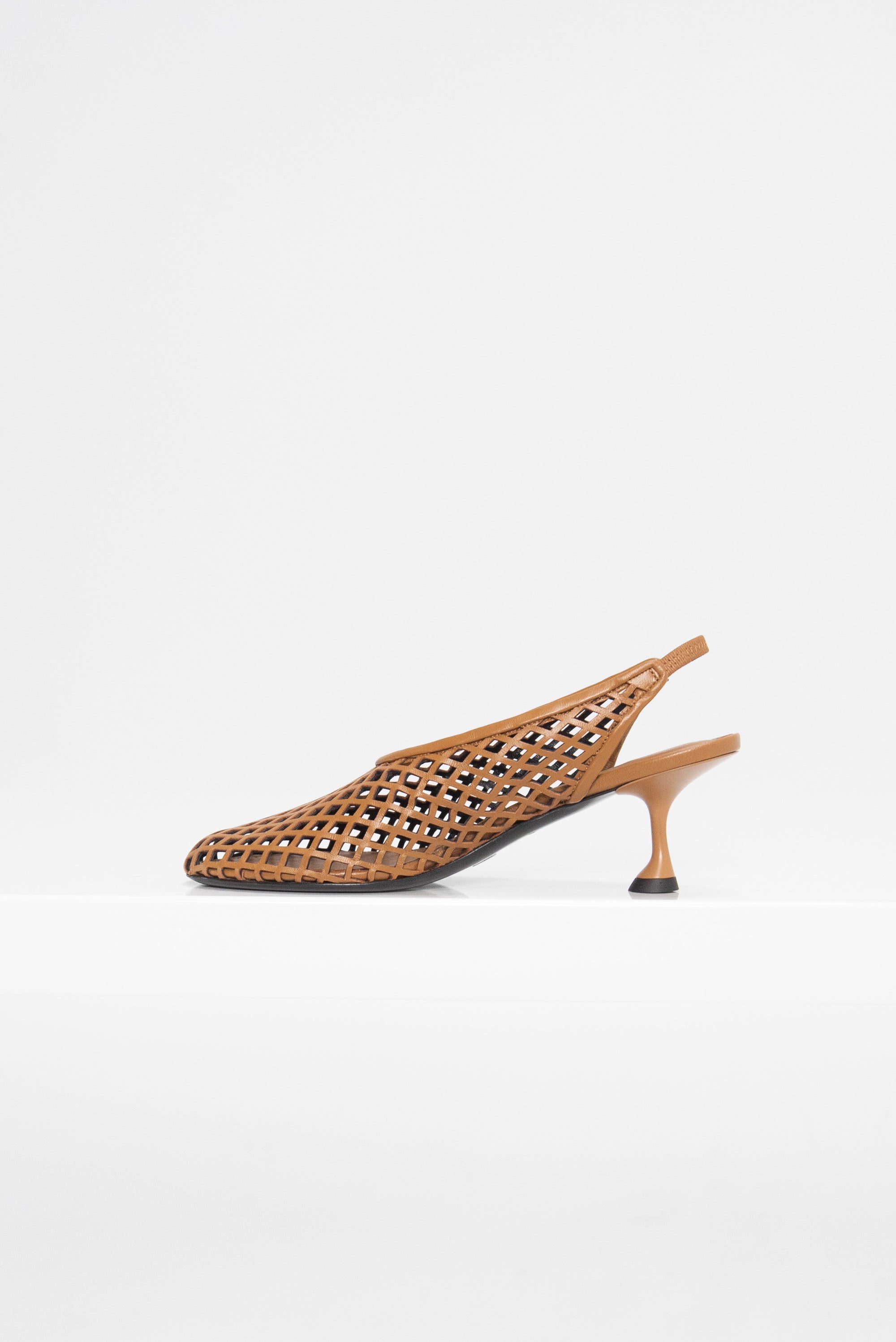 Tee Perforated Slingback Pumps, Mud