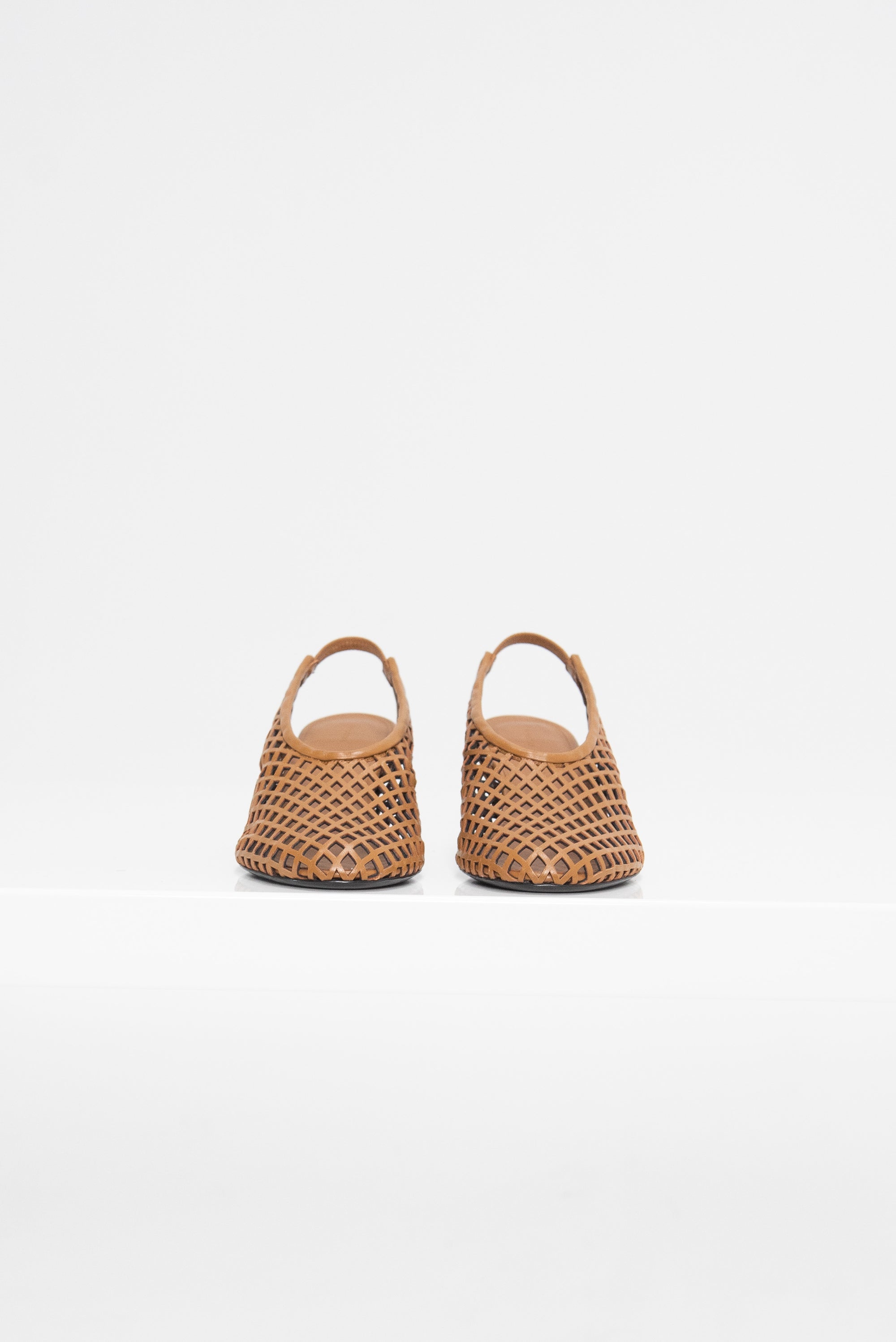 Tee Perforated Slingback Pumps, Mud