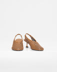 Tee Perforated Slingback Pumps, Mud