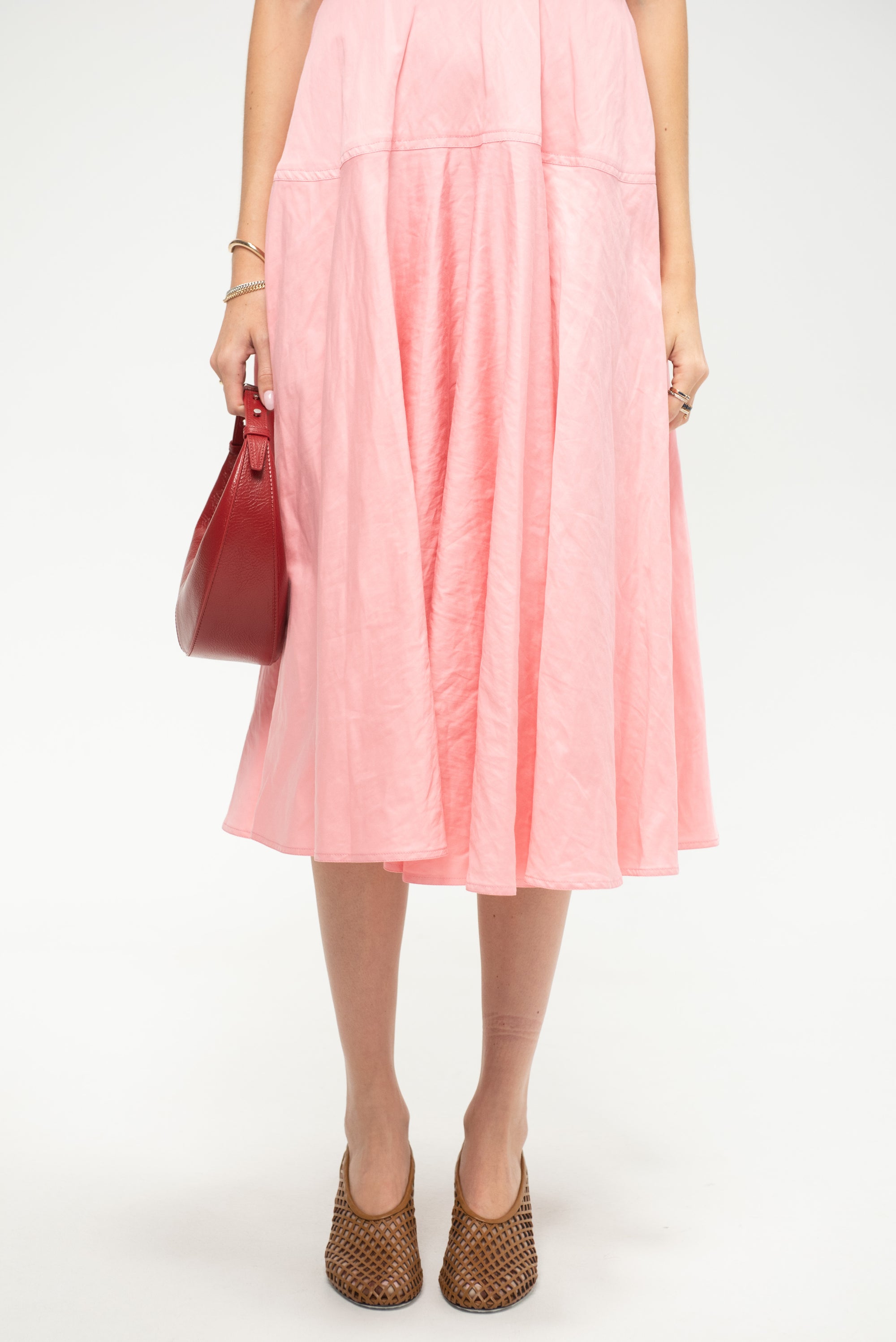 Tee Perforated Slingback Pumps, Mud