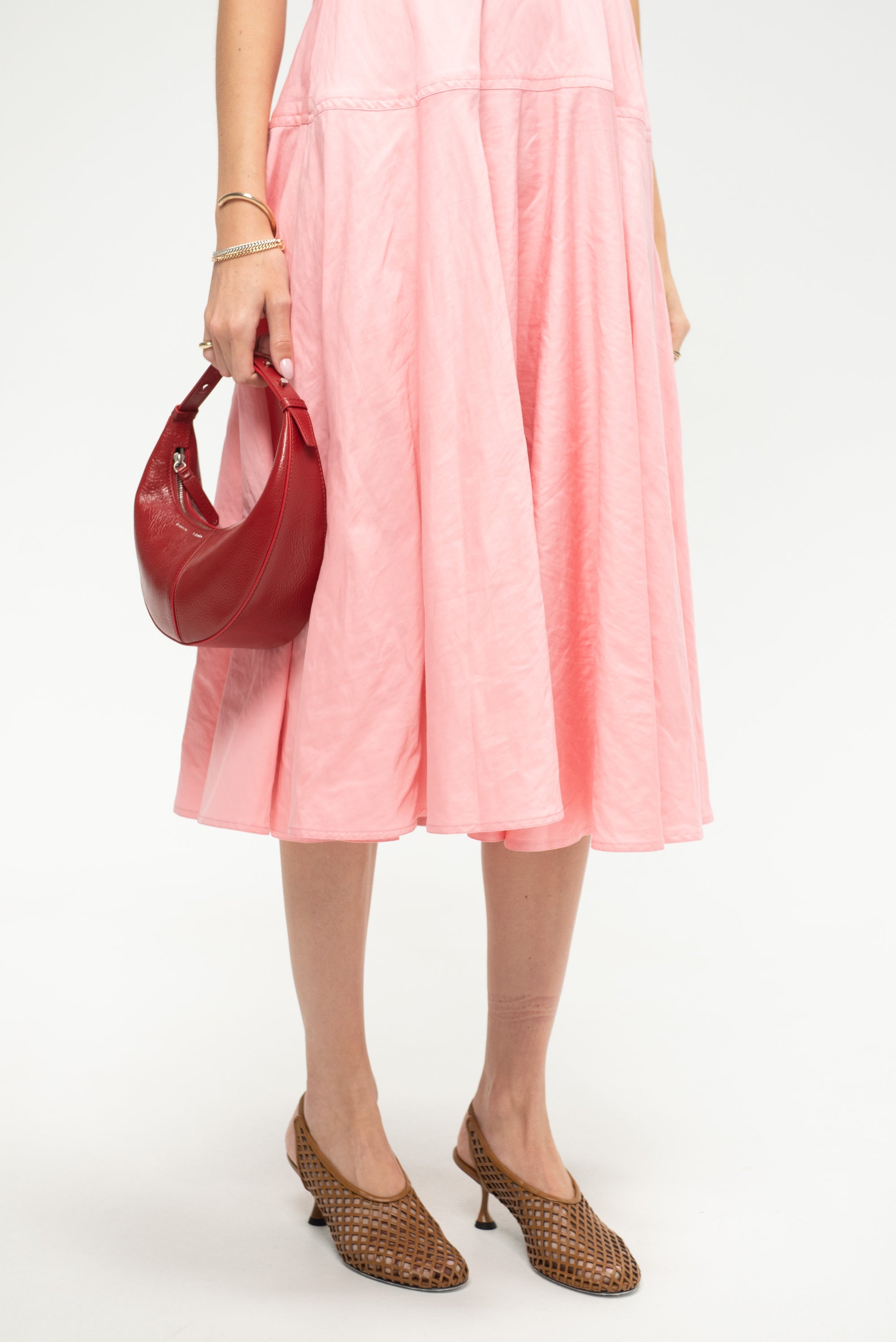 Tee Perforated Slingback Pumps, Mud