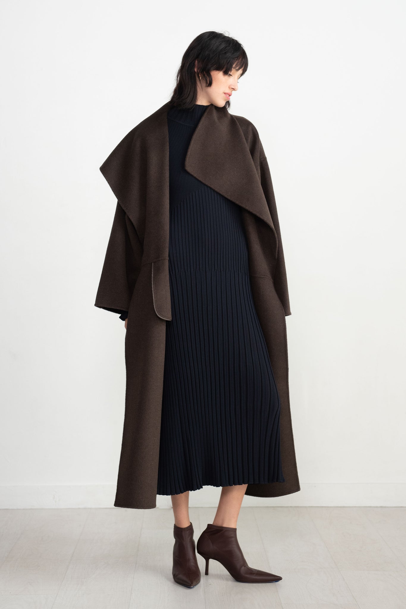 proenza schouler - Midweight Viscose Rib Knit Dress, Midnight