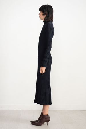 proenza schouler - Midweight Viscose Rib Knit Dress, Midnight