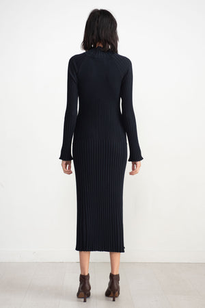 proenza schouler - Midweight Viscose Rib Knit Dress, Midnight