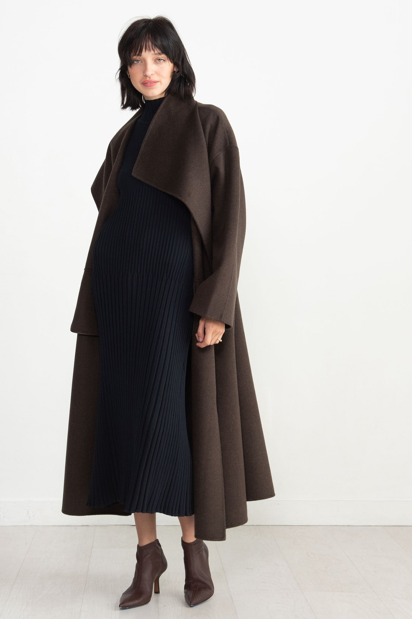 proenza schouler - Midweight Viscose Rib Knit Dress, Midnight