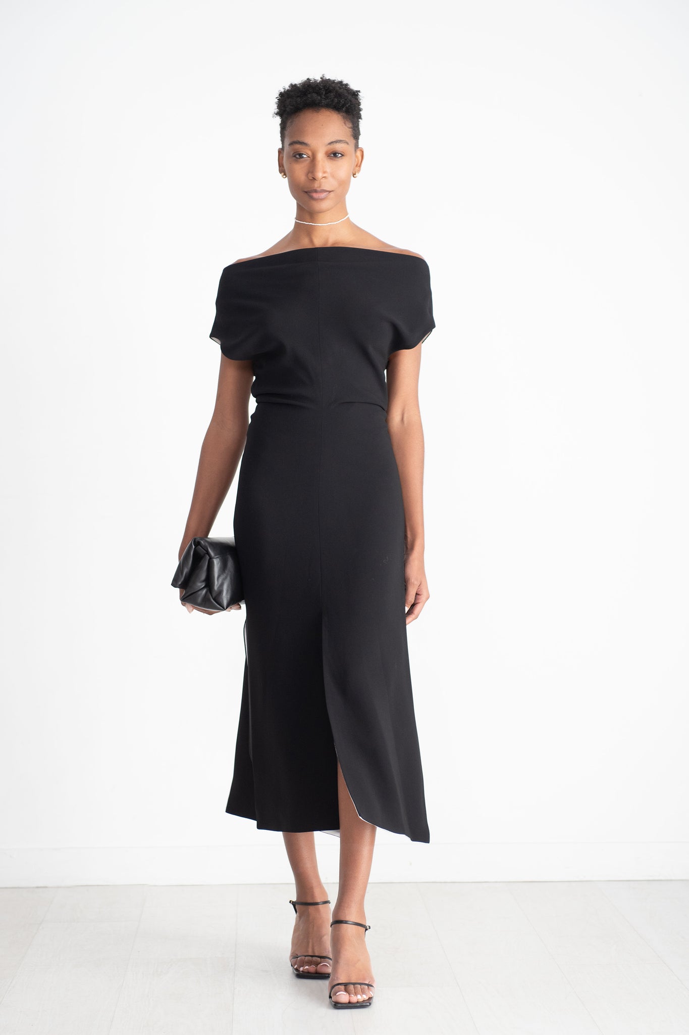 proenza schouler - Rosa Off The Shoulder Dress, Black