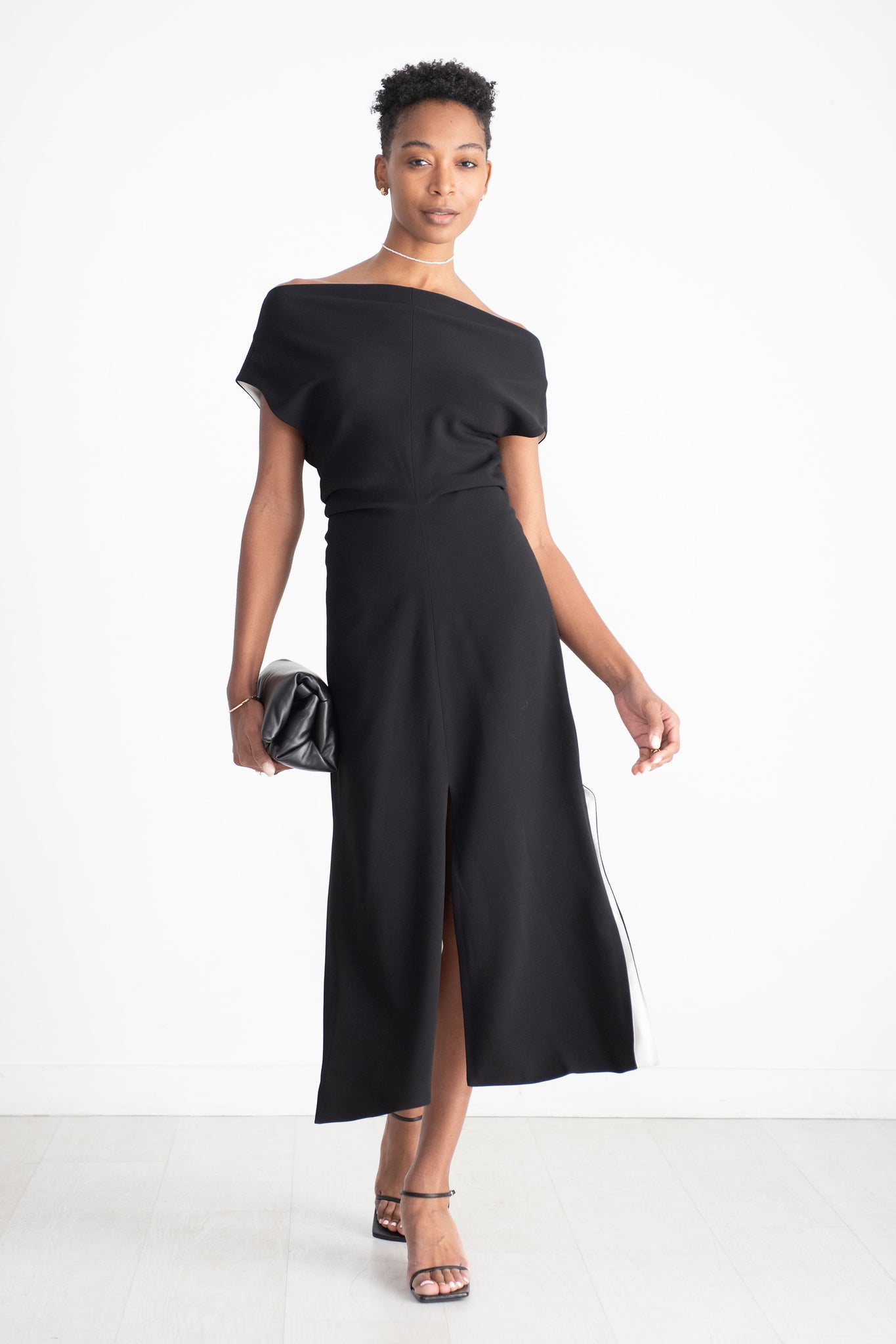 proenza schouler - Rosa Off The Shoulder Dress, Black