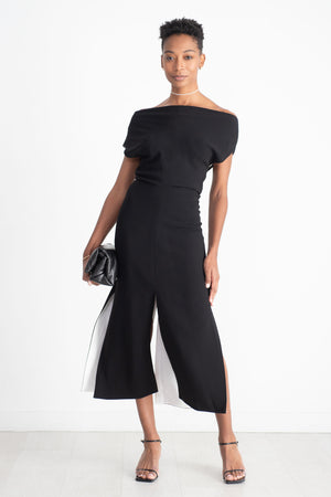 proenza schouler - Rosa Off The Shoulder Dress, Black