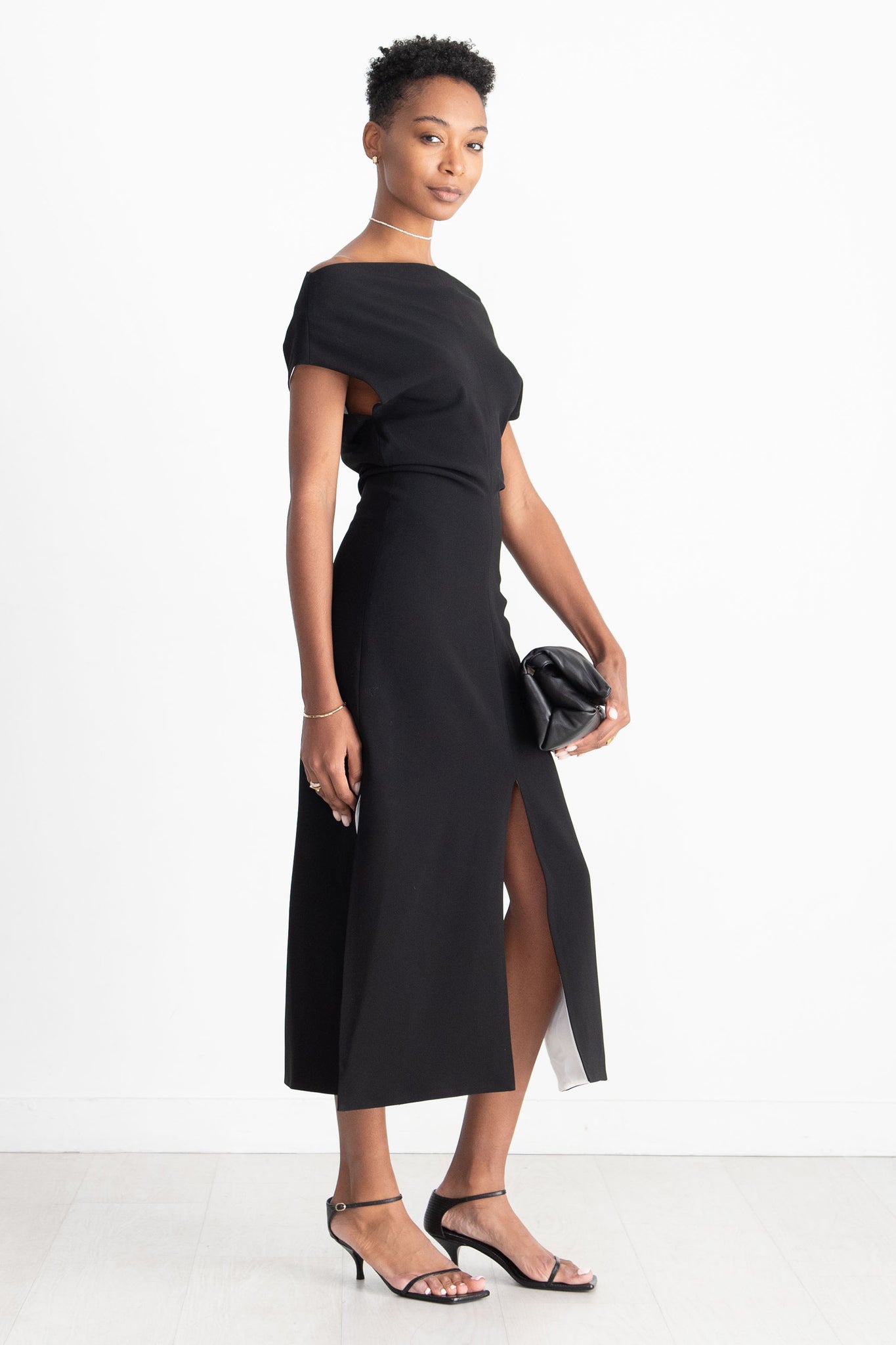 proenza schouler - Rosa Off The Shoulder Dress, Black