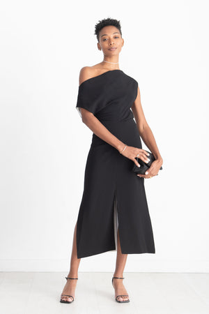 proenza schouler - Rosa Off The Shoulder Dress, Black