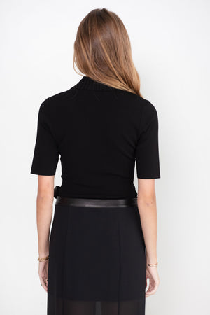 proenza schouler - Silk Viscose Polo Bodysuit, Black