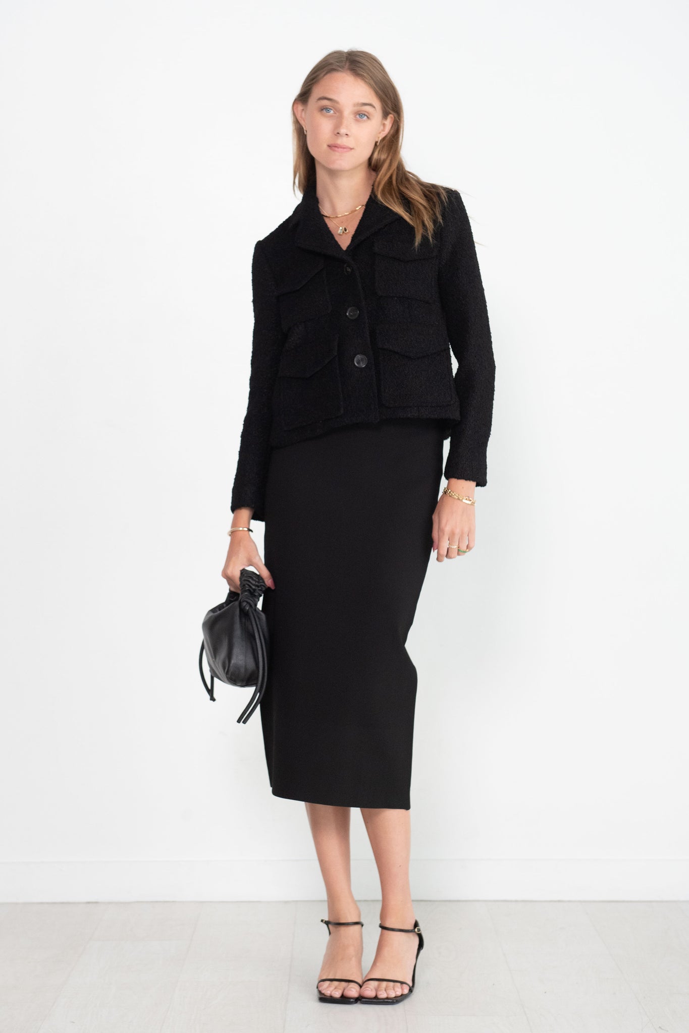 proenza schouler - Terry Tweed Jacket, Black