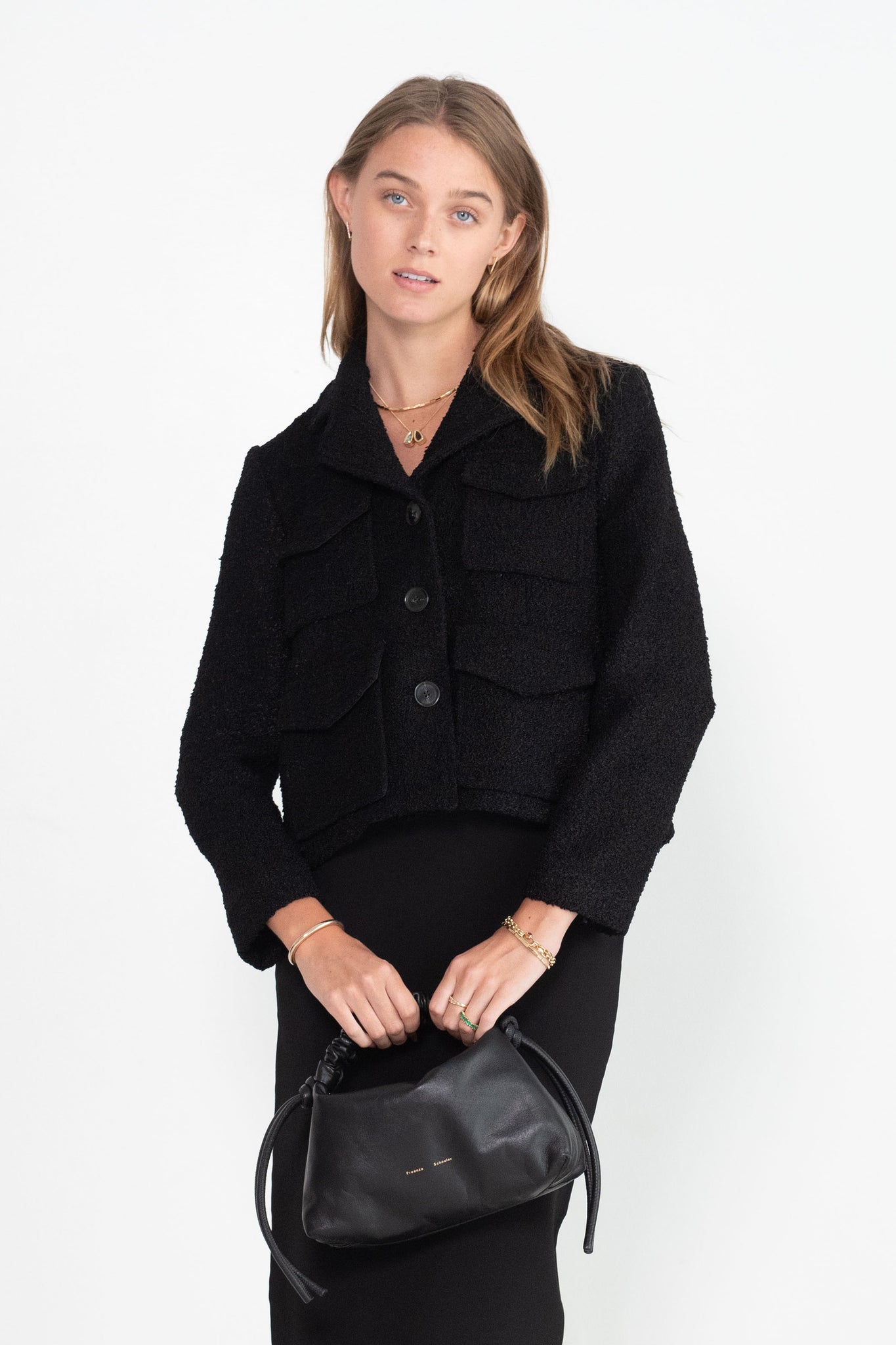 proenza schouler - Terry Tweed Jacket, Black