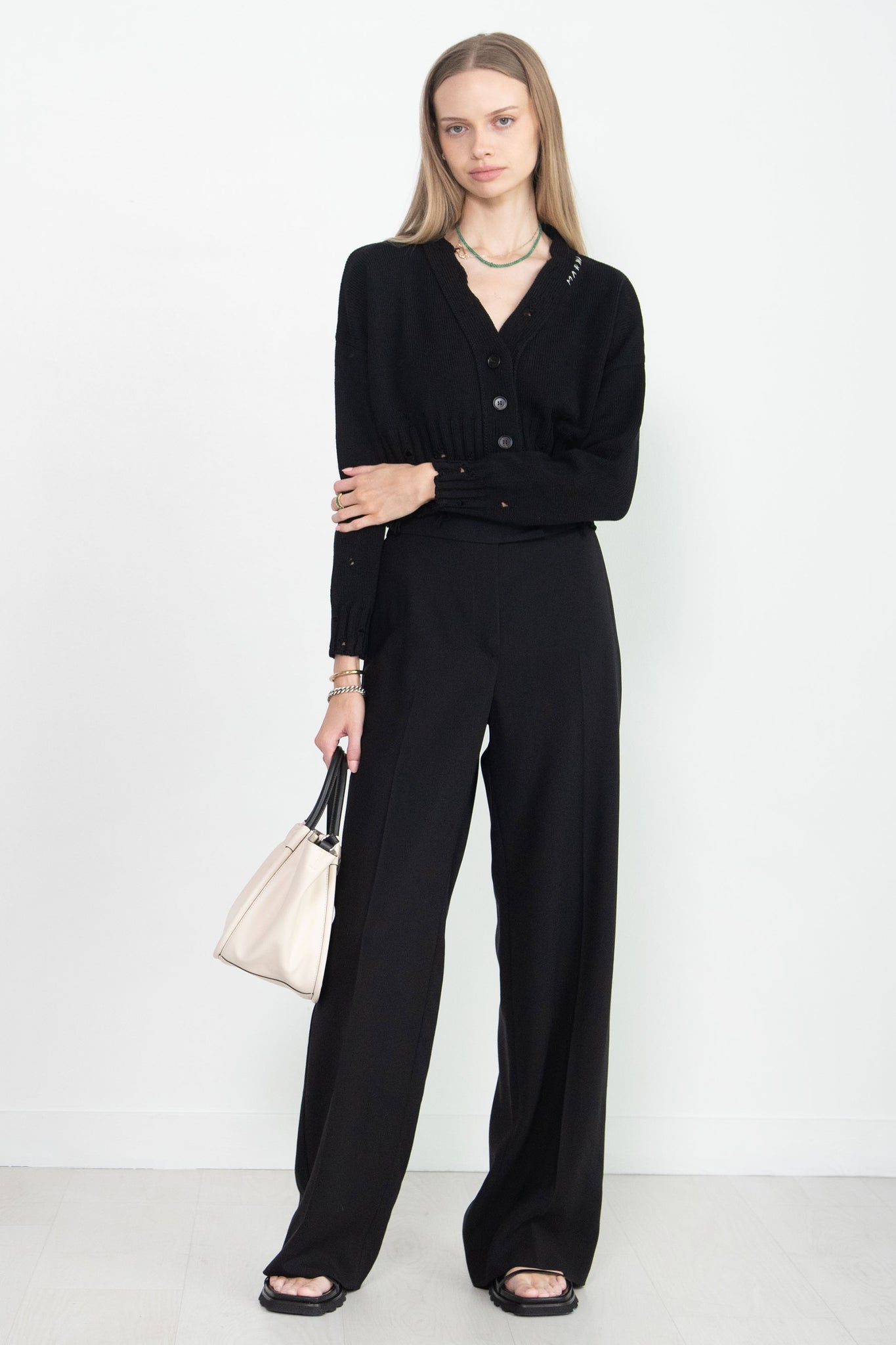 proenza schouler - Viscose Suiting Pants, Black