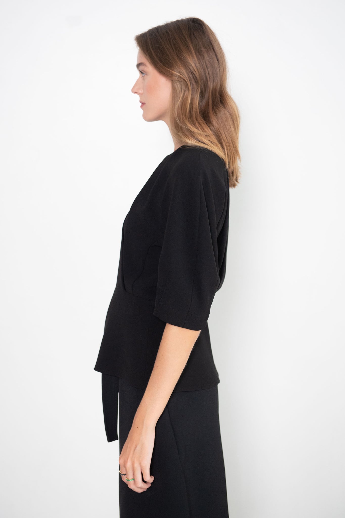proenza schouler - Matte Viscose Crepe Top, Black
