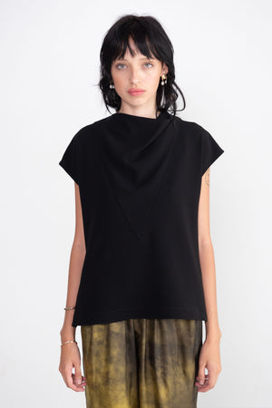 proenza schouler - Matte Viscose Crepe Shell Top, Black