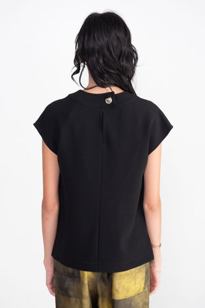 proenza schouler - Matte Viscose Crepe Shell Top, Black