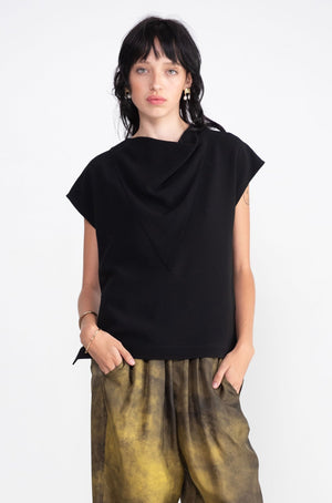 proenza schouler - Matte Viscose Crepe Shell Top, Black