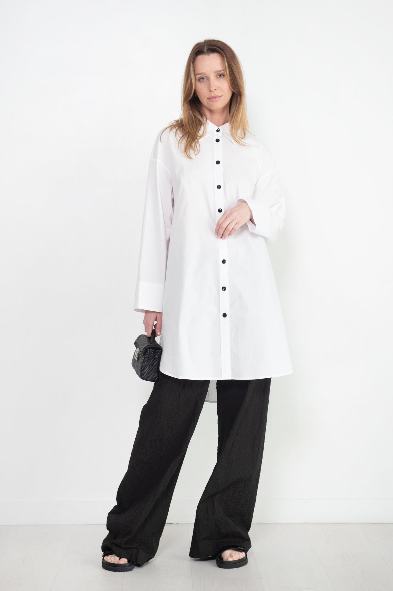 Proenza Schouler White Label - Soft Poplin Button Down Dress, Off White