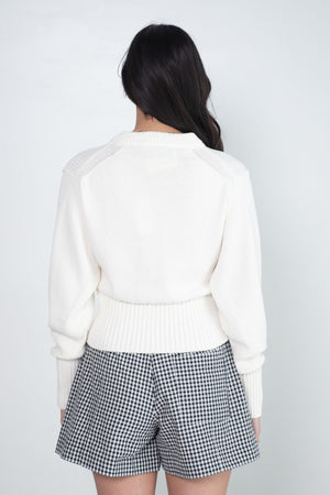 proenza schouler - Textured Cotton Sweater, Ivory